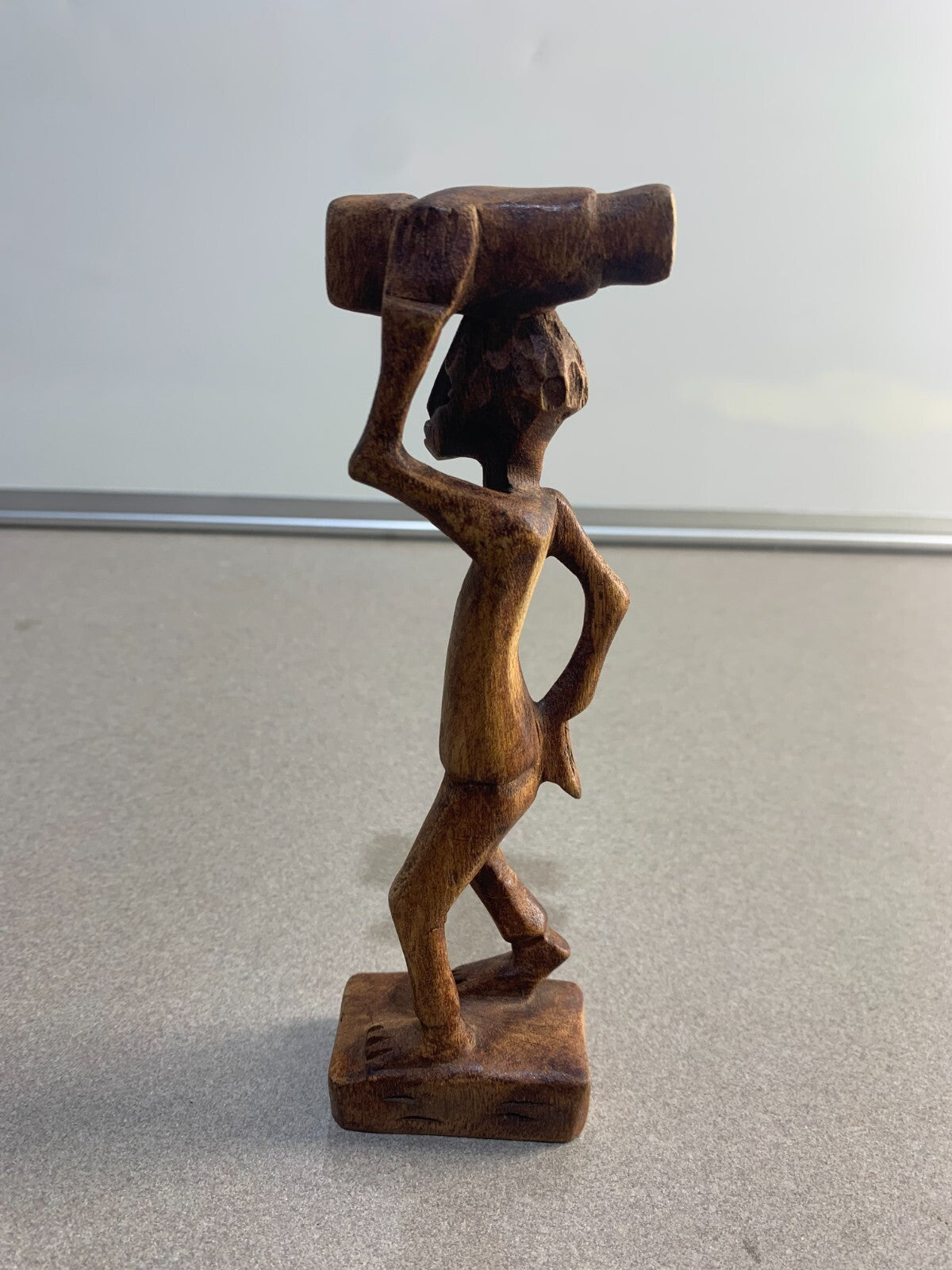 Folk Art Hand Carved Wood Sculpture Man African