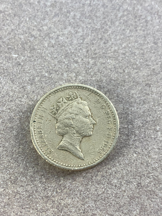 1985 D.G. REG F. D Queen Elizabeth II One Pound Coin- Rare