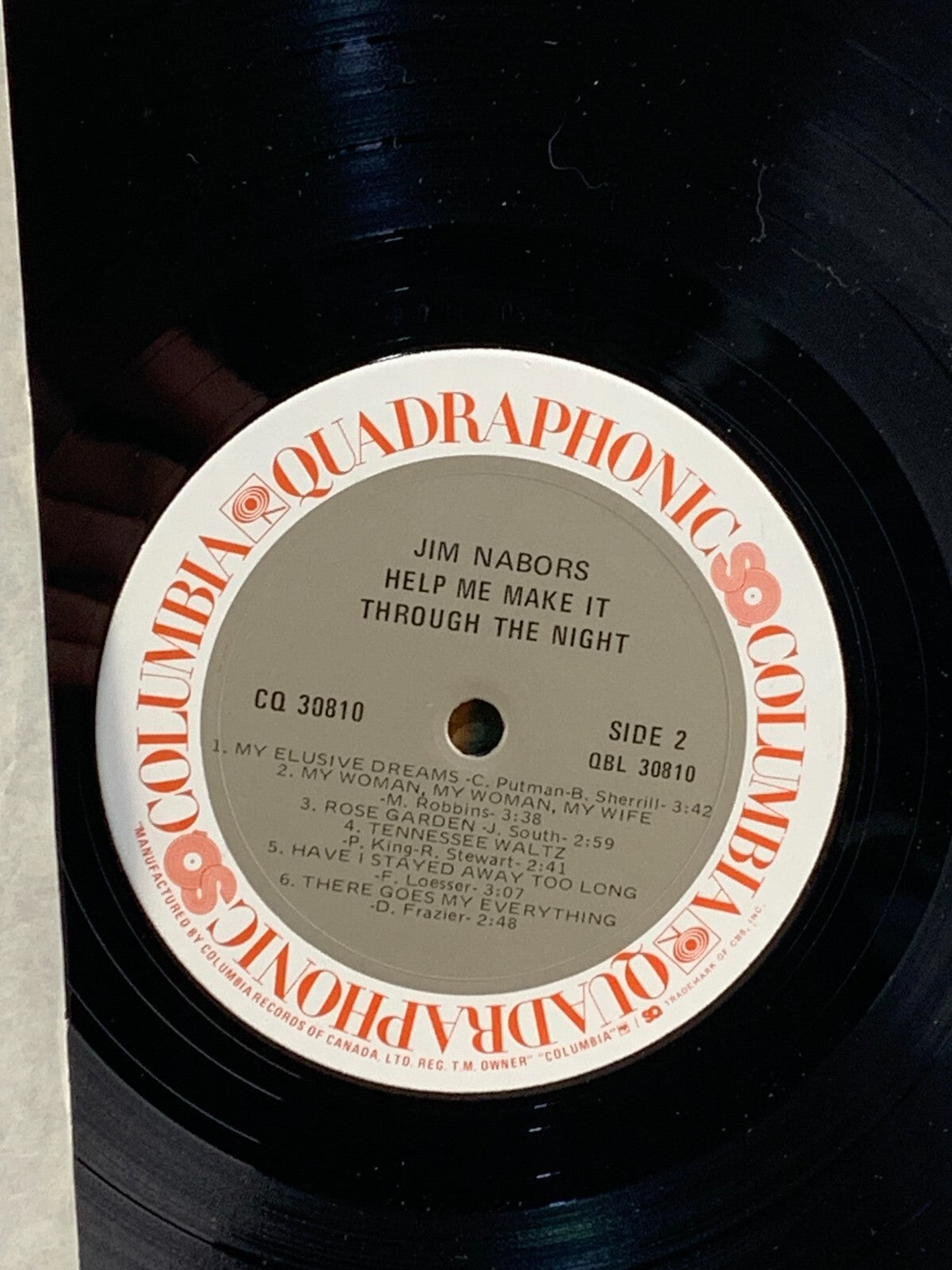 Jim Nabors - Help Me Make It Through The Night - Quadraphonic LP