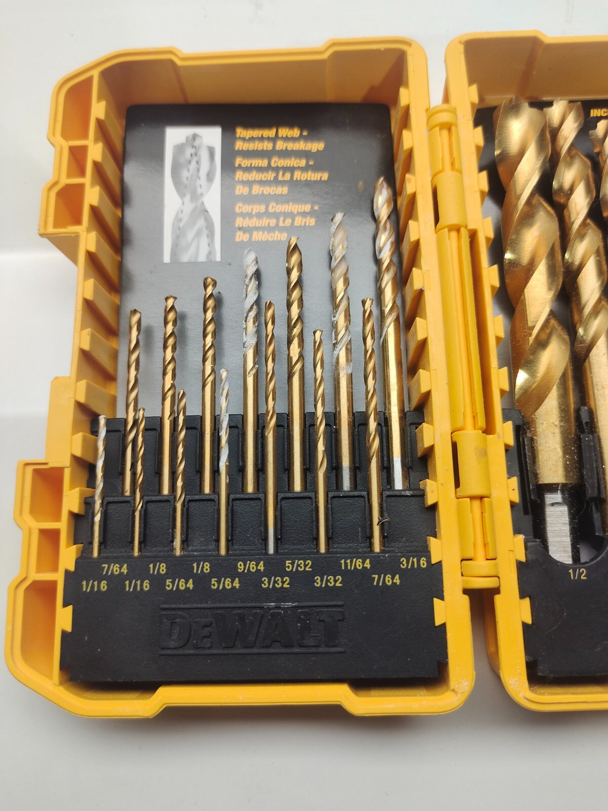 DEWALT DRILL BIT SET 21 PIECE 1/16" - 1/2"