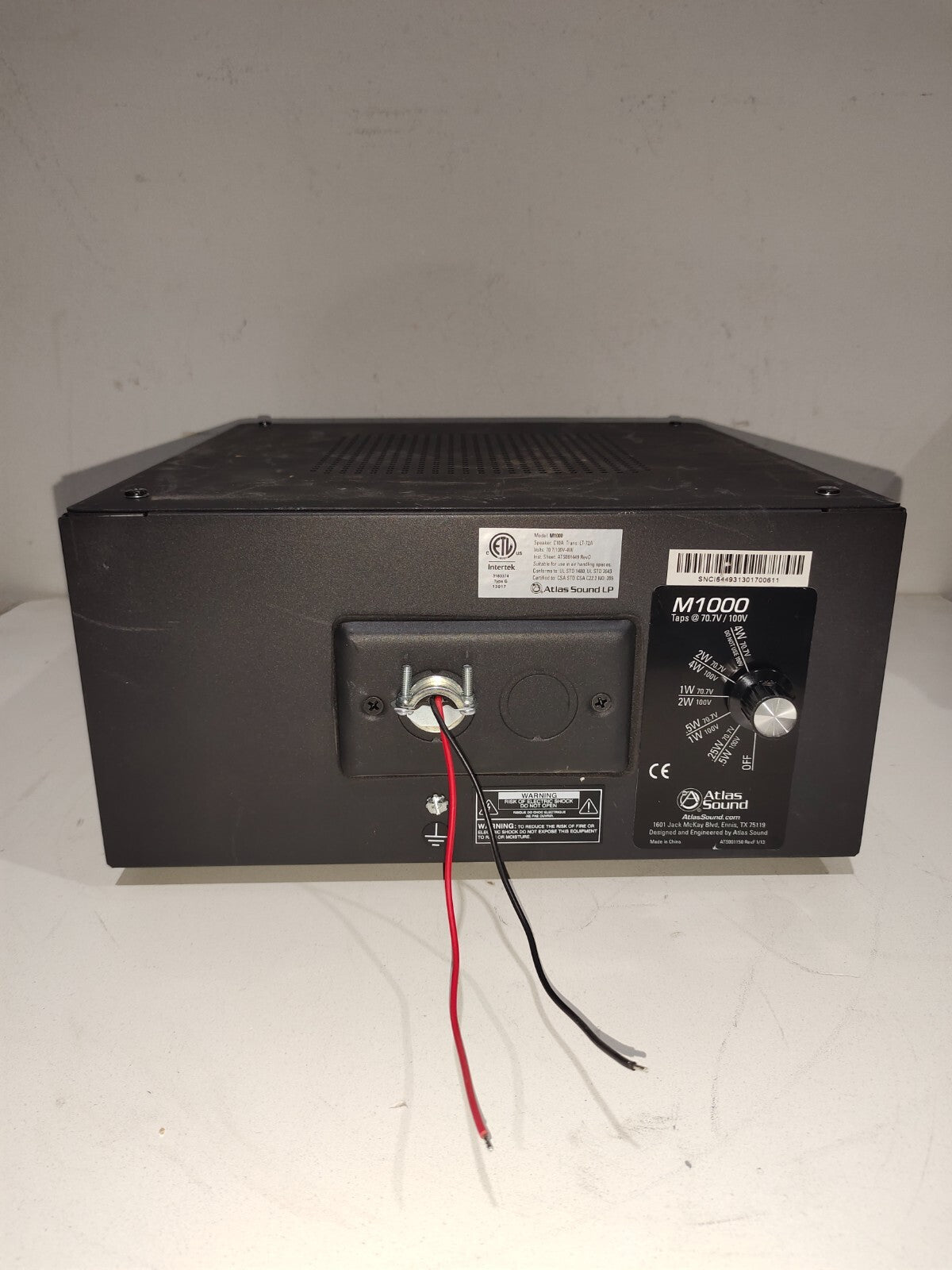 Intertek M1000 speaker C10A ATLAS SOUND