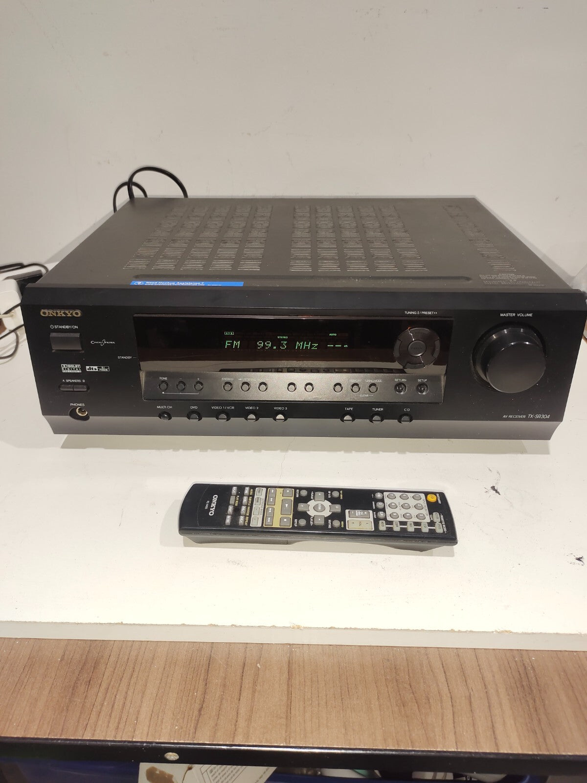 ONKYO TX-SR304 AV RECEIVER Tuner Stereo Dolby Digital - Black