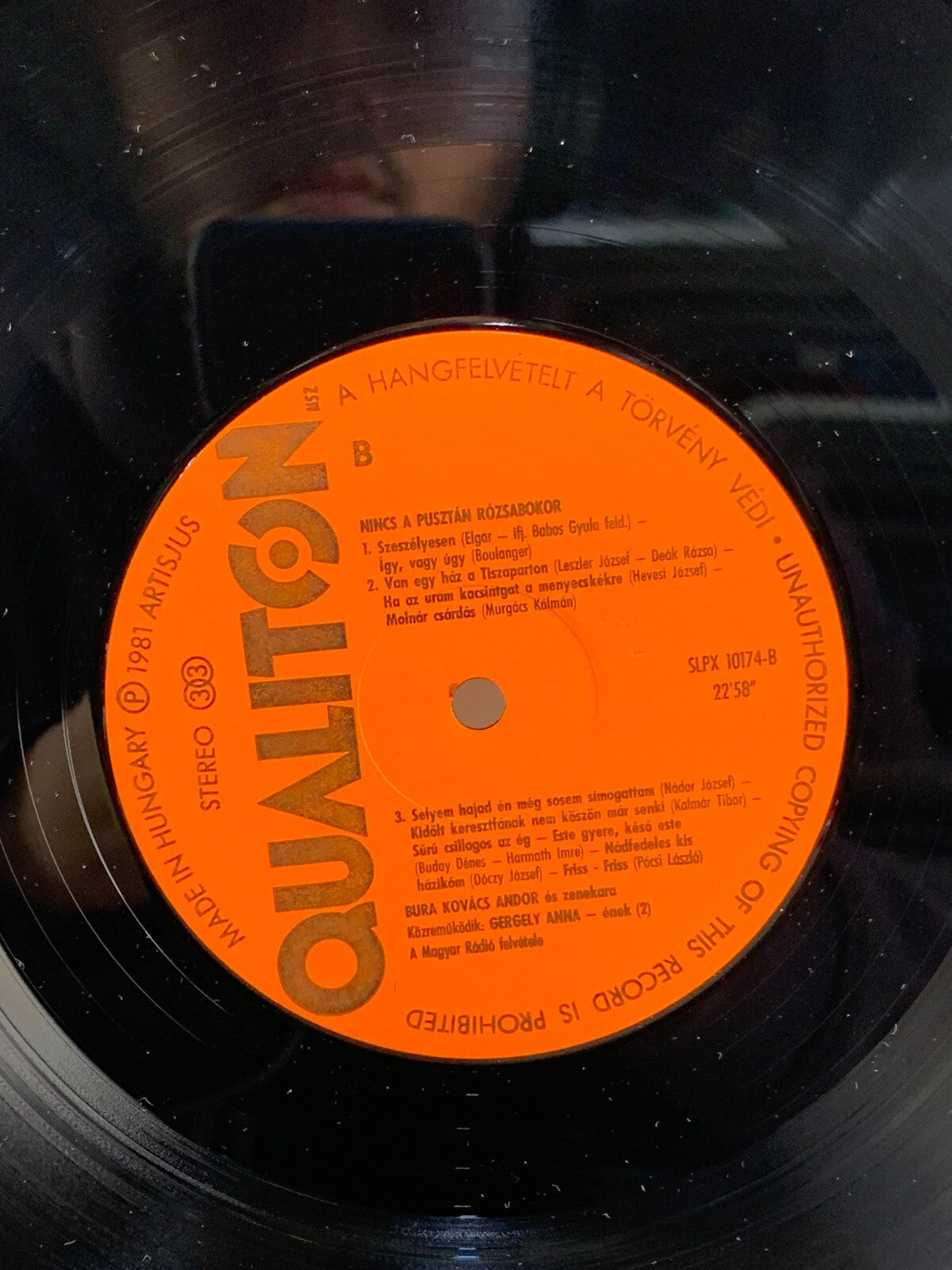 Andor Bura Kovács And His Gipsy Band - Nincs - Hungarian Songs (LP, Vinyl)