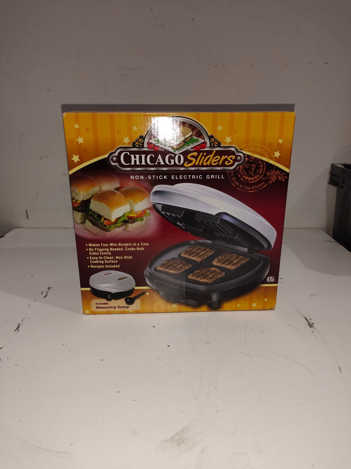 Chicago Sliders Non-stick Electric Grill - New In Box