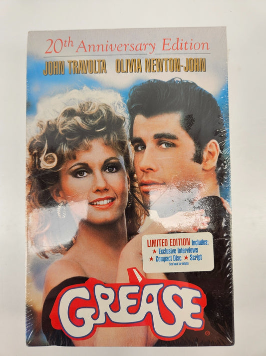 Grease VHS 20th Anniversary Edition Includes Script Book/CD/Interview