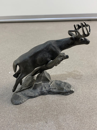 Franklin Mint The White-Tailed Deer Pewter Figurine