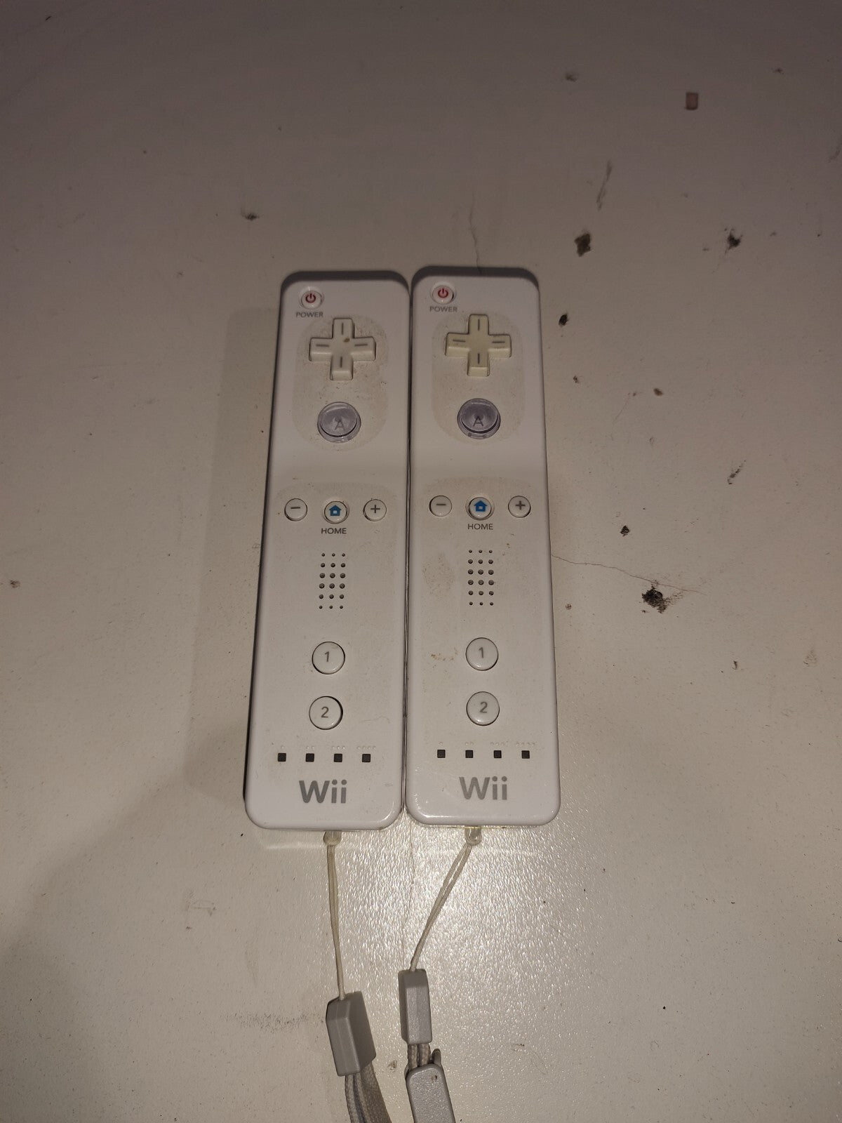 Official Nintendo Wii Remote White RVL-003 Lot Of 2 Controller