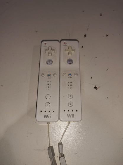 Official Nintendo Wii Remote White RVL-003 Lot Of 2 Controller
