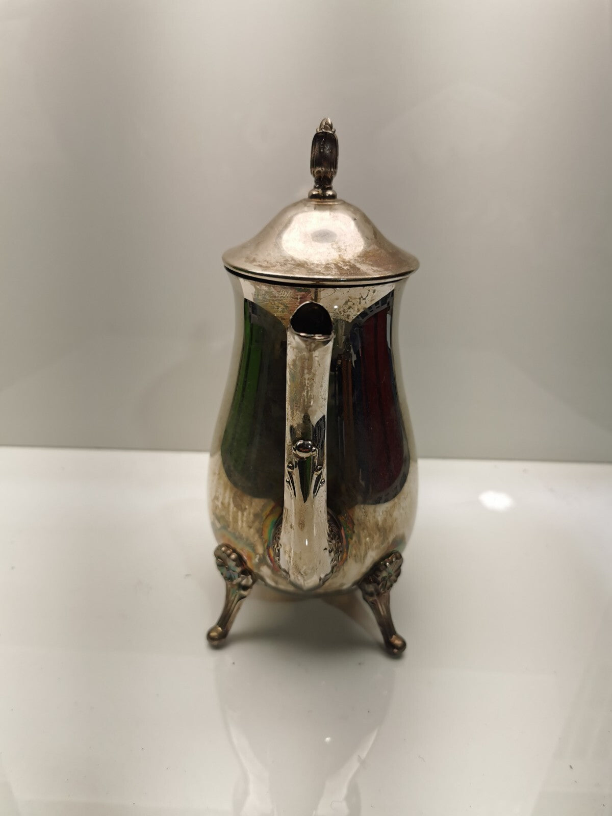 Vintage Silver Plated Tea Pitcher with Lid
