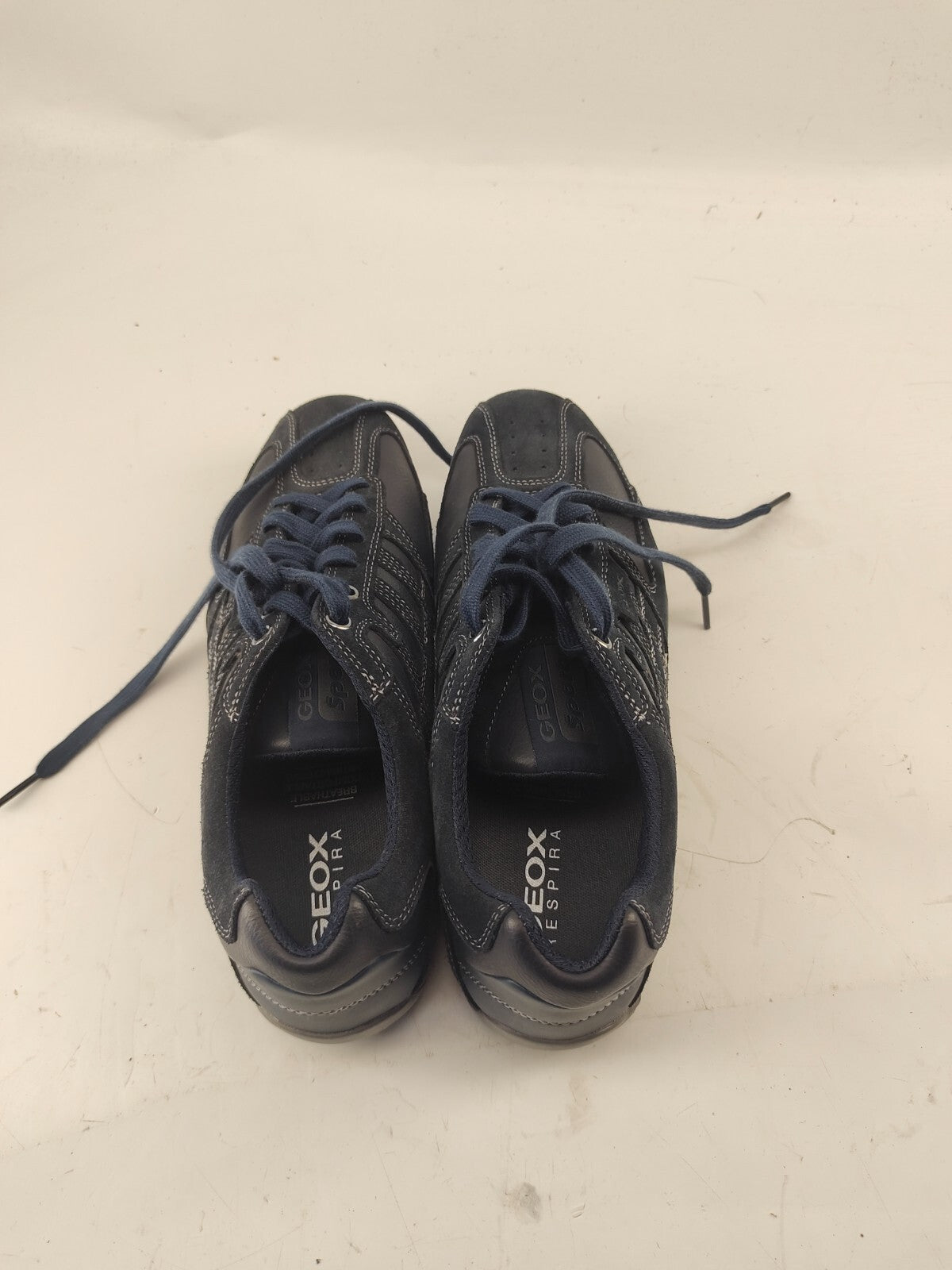 Geox Respira Sports Snake K Men's Sneakers Low Shoes Navy Blue UK-7