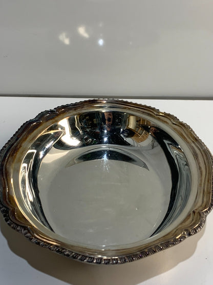 Vintage Silver Plated Tray Primrose Plate Lead Mounts EP Copper 036