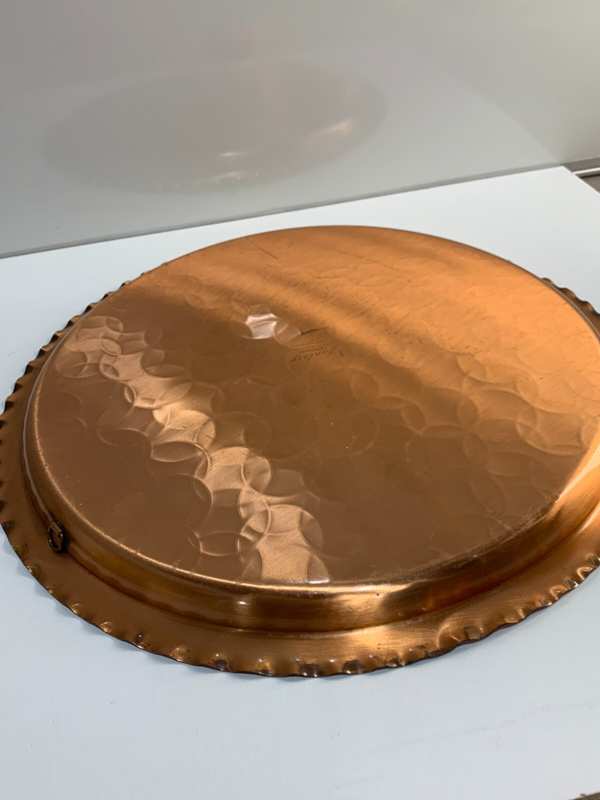 Vintage Fantasy Copperware plate hand wrought made in Canada