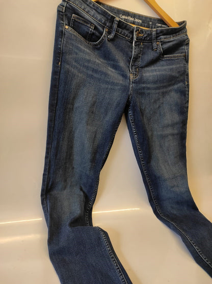 Calvin Klein Jeans Women's Size 10 Curvy Straight Leg Blue