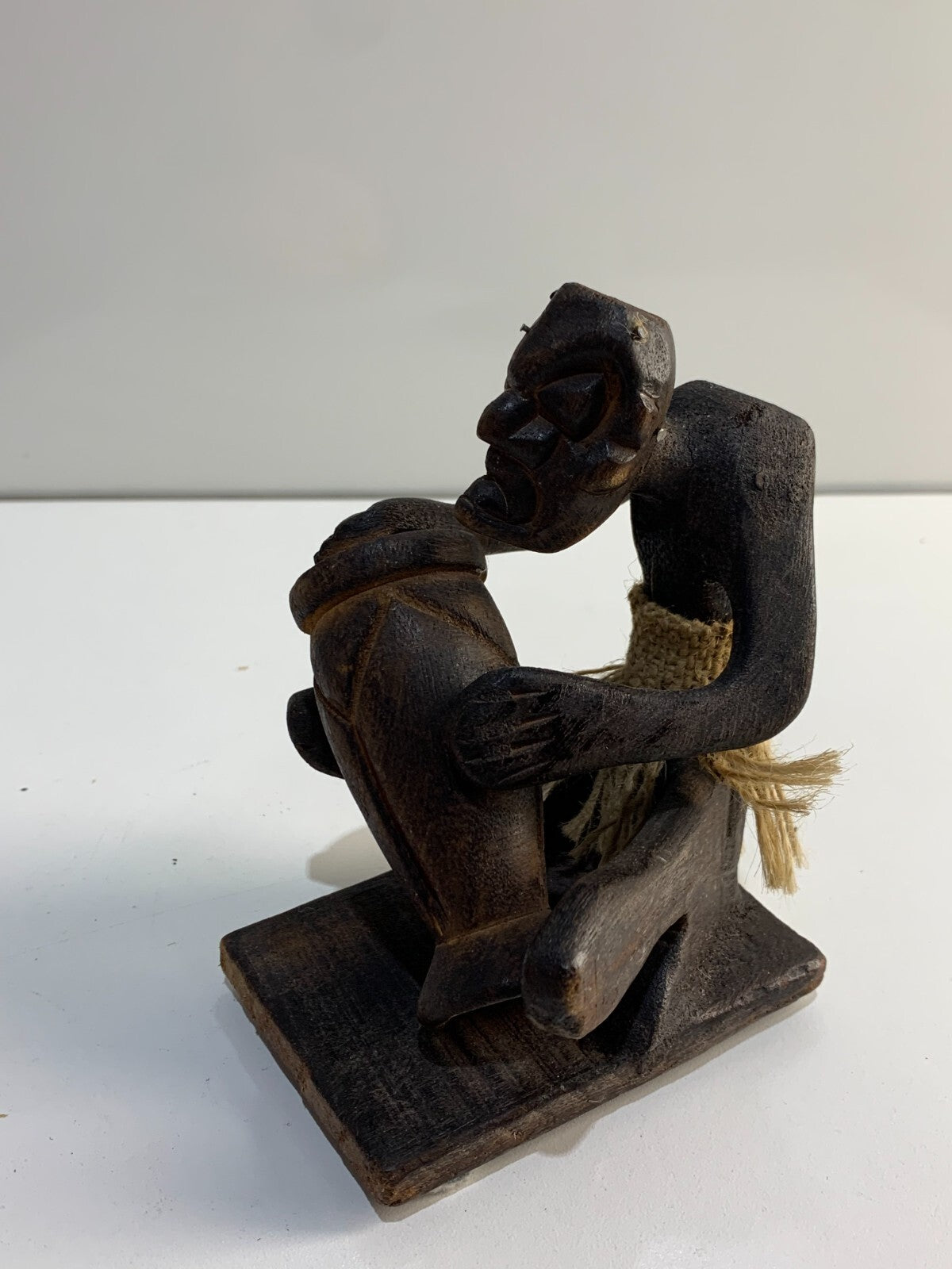 Vintage African Wooden Demon Figurine, 5 1/2" Tall