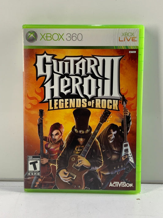 Guitar Hero III: Legends of Rock (Xbox 360, 2007) CIB Complete with Manual