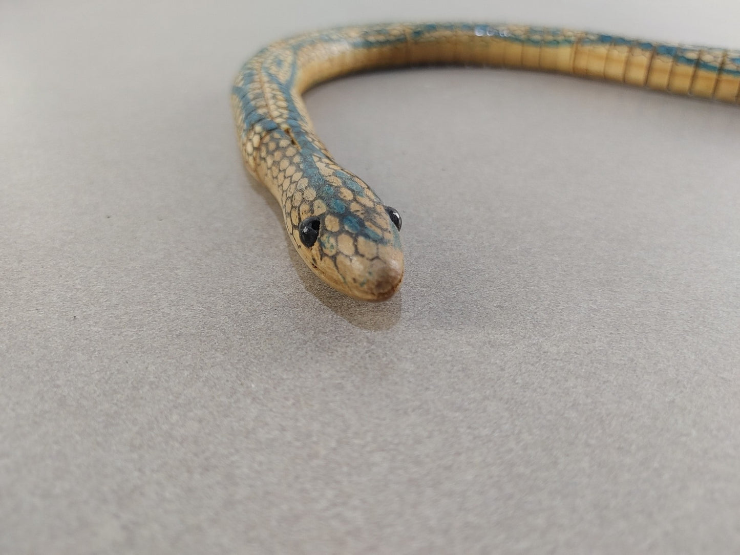 GOOD CONDITION VINTAGE Wooden Snake handmade carved flexible wiggleslither snake
