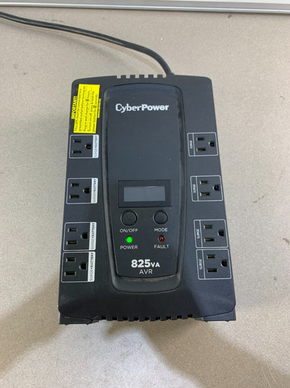 CyberPower CP825AVRLCD Intelligent LCD UPS System, 825VA/450W, 8 Outlets, AVR