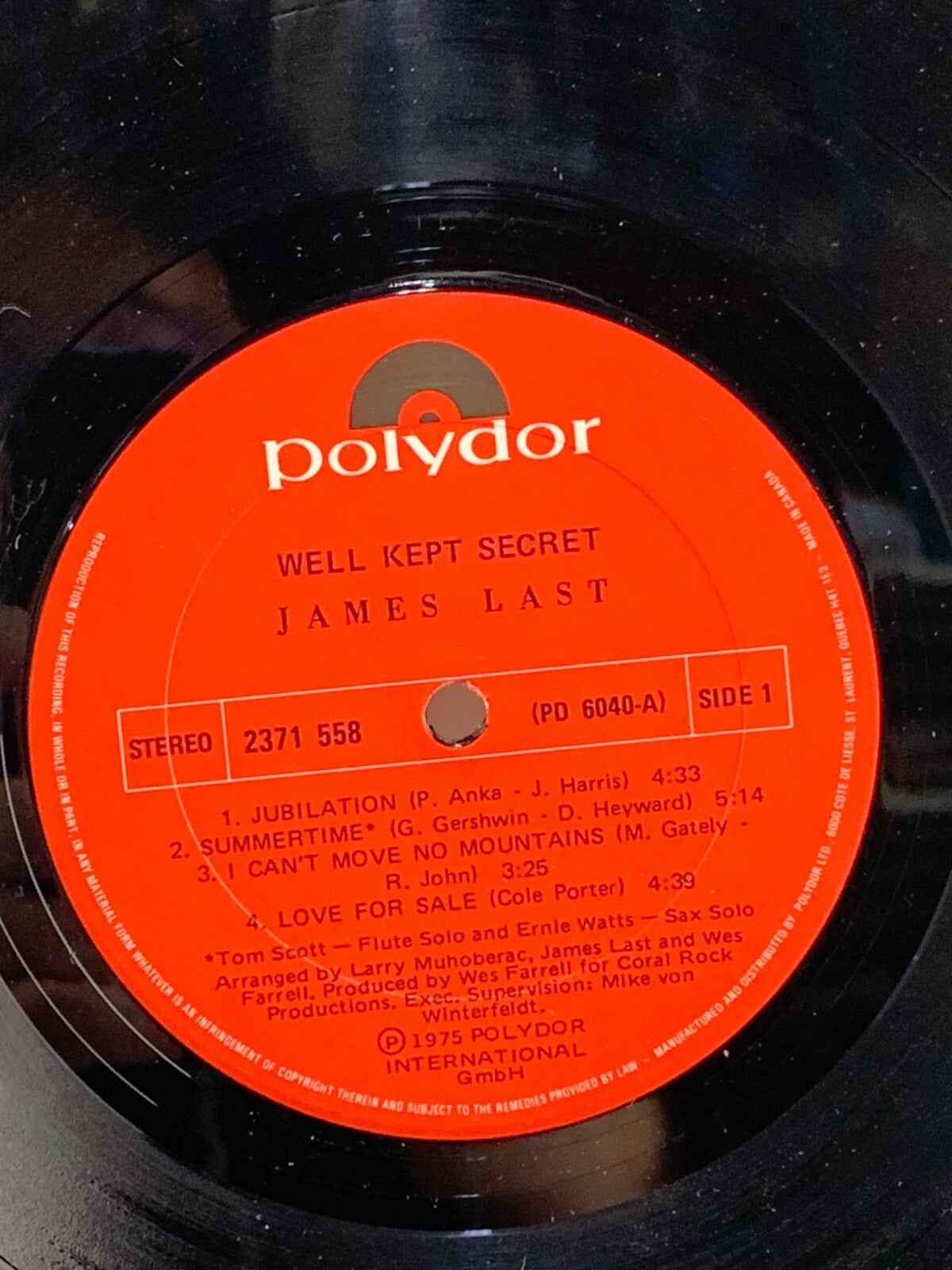 Polydor PD 6040 James Last - Well Kept Secret - Jazz, Funk / Soul