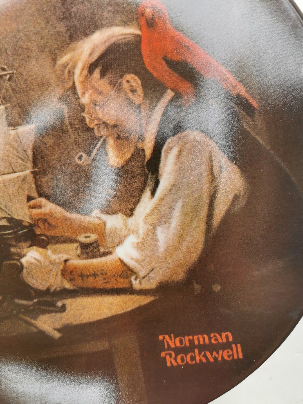 Vtg Norman Rockwell Collector Plate  Entitled "The Ship Builder" Porcelain