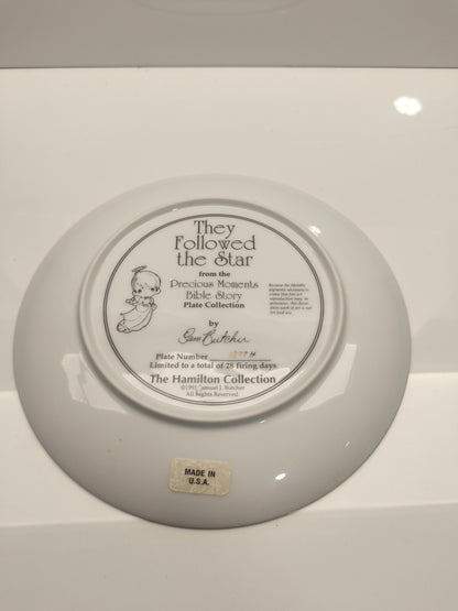 1991 They Followed the Star Precious Moments Bible Story Collector Plate  #1601G