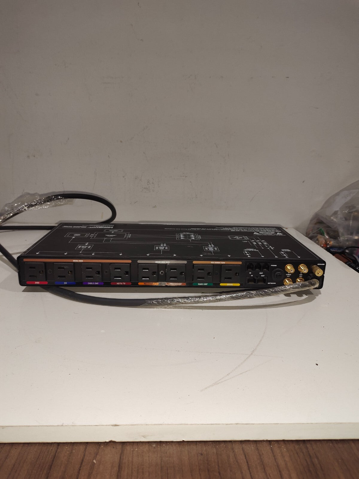 Monster Power HTS 1600 8-Outlet Home Theater Reference Surge Protector Center