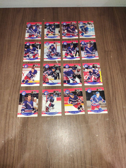 Rare Collectible NHL - New York Rangers Cards PRO-SET - Set of 16 Cards