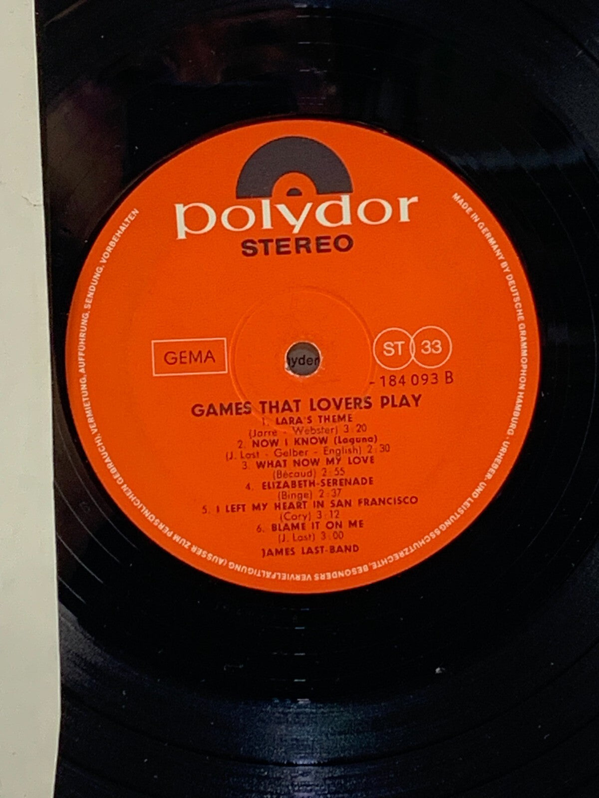 James Last Games That Lovers Play Record Album Vinyl LP. E