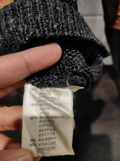 Angora Black Brown Women's Pullover Size- S