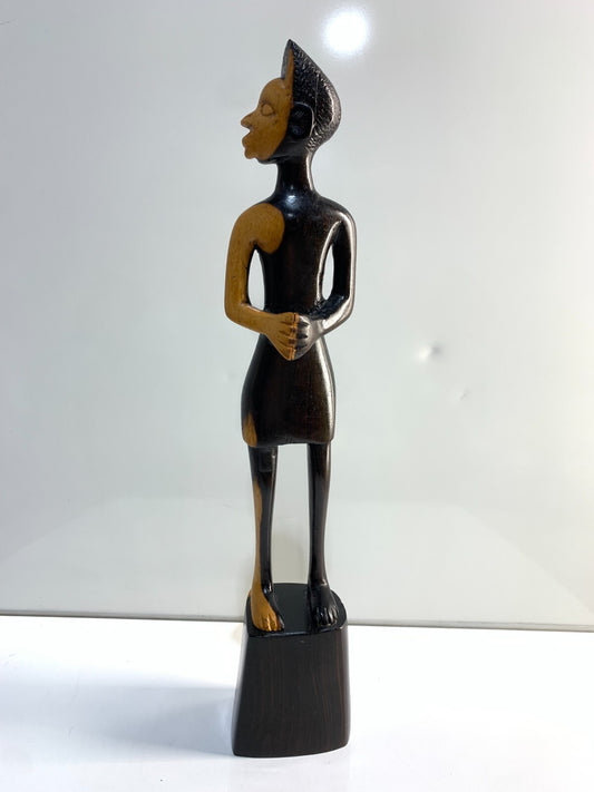 African Hand Carved Carving Wood Man Figure Art Sculpture