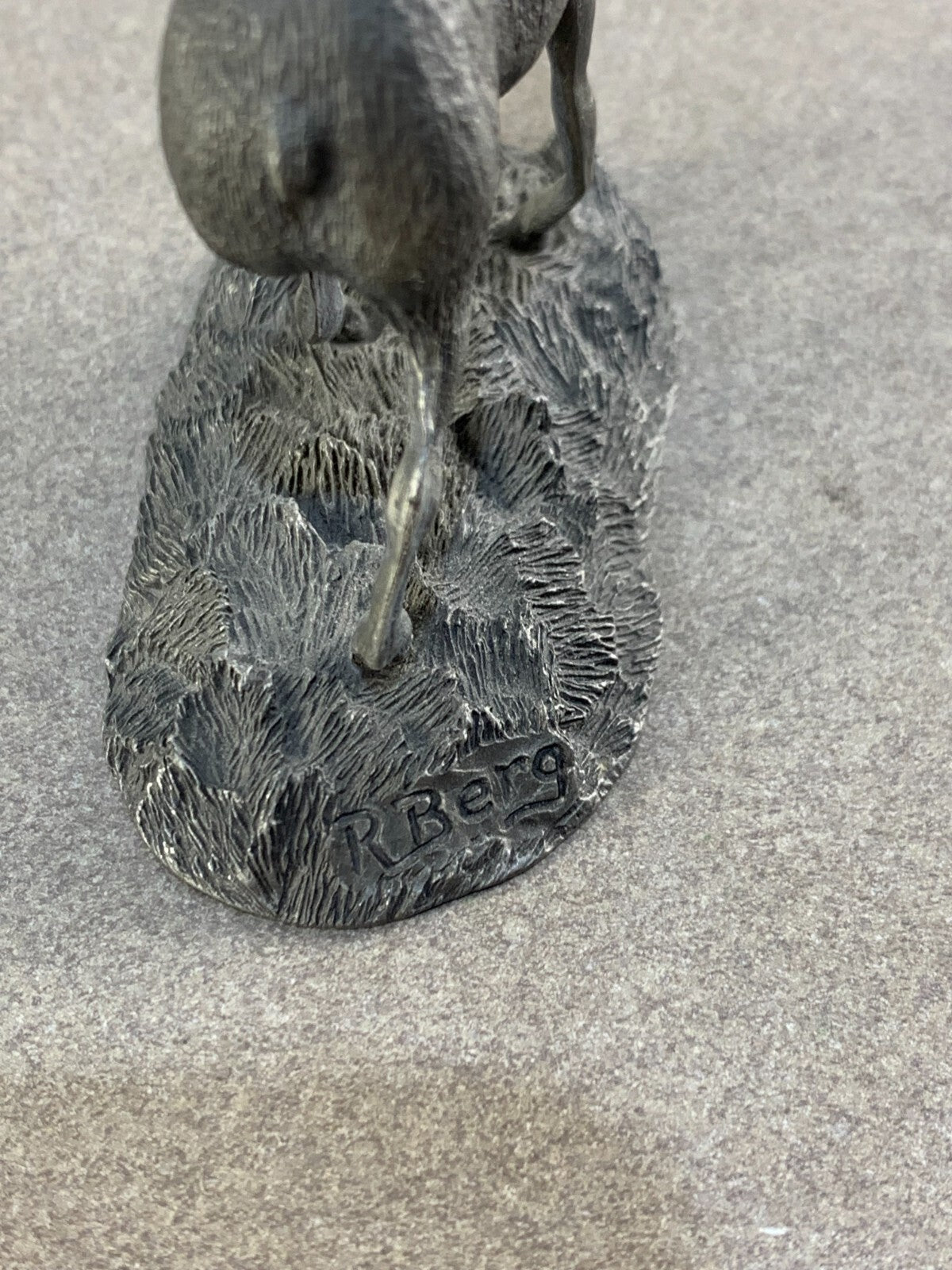 VTG 1976 Franklin Mint Pronghorn Antelope Wildlife North America Series Pewter