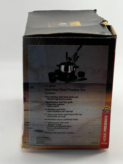 Fondue Set Home Presence by Trudeau 15 Piece New in Box Stainless Steel