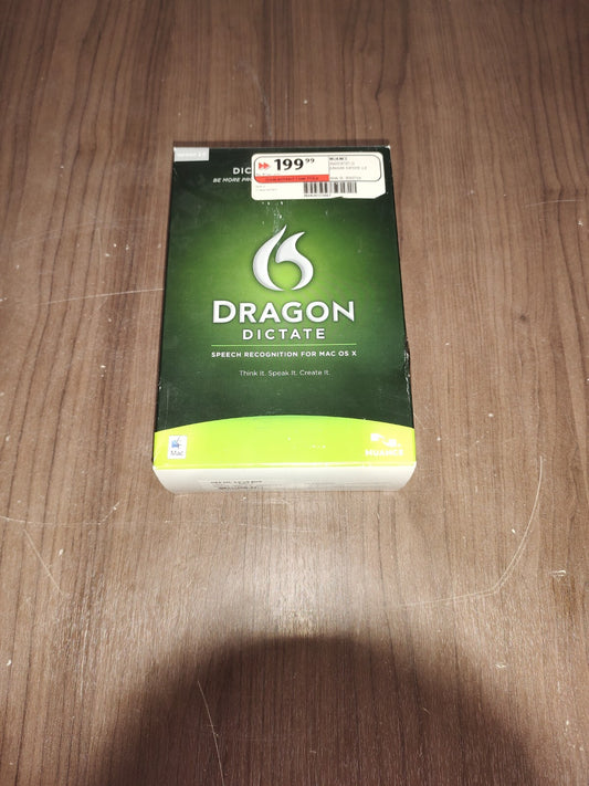 Nuance Dragon Dictate Speech Recognition For Mac OSX Version 2.0 Upgrade Edition