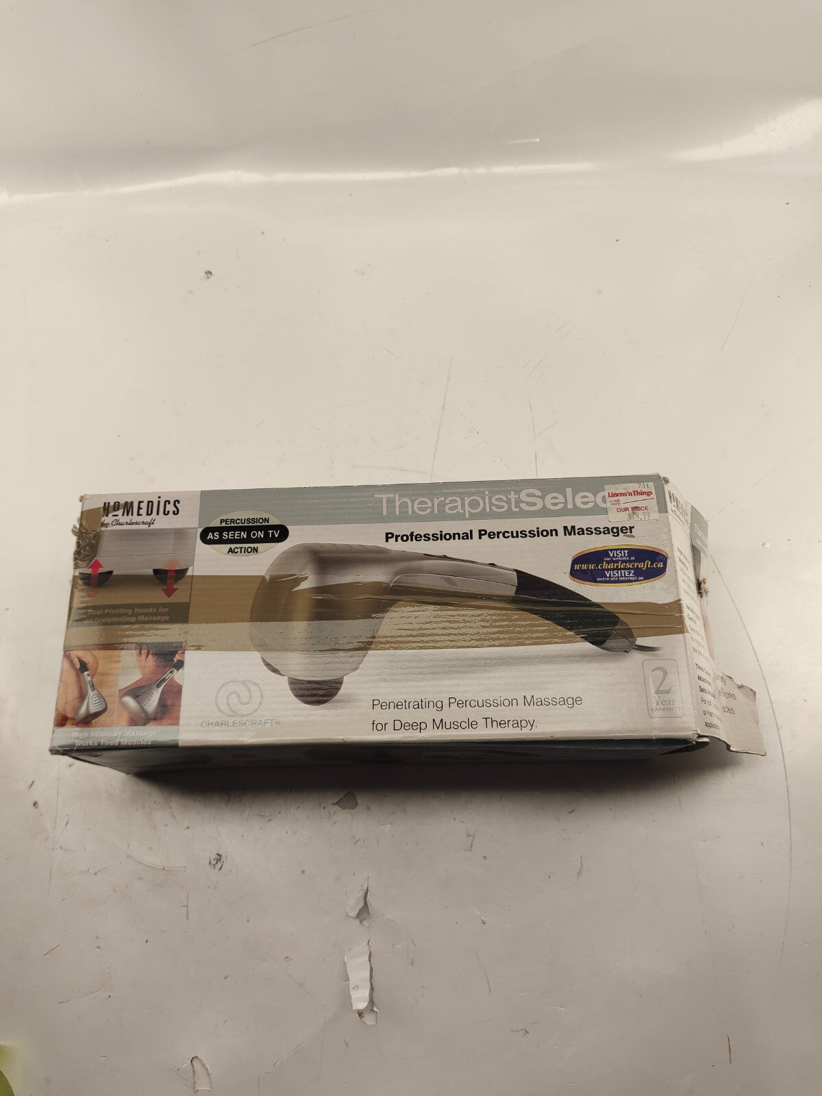 Homedics Therapist Select Professional Percussion Massager Model PA-1 Dual Head