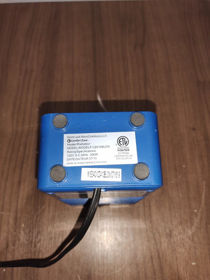 Comfort Zone Personal Ceramic Heater Mini Personal - CZ410BLCN