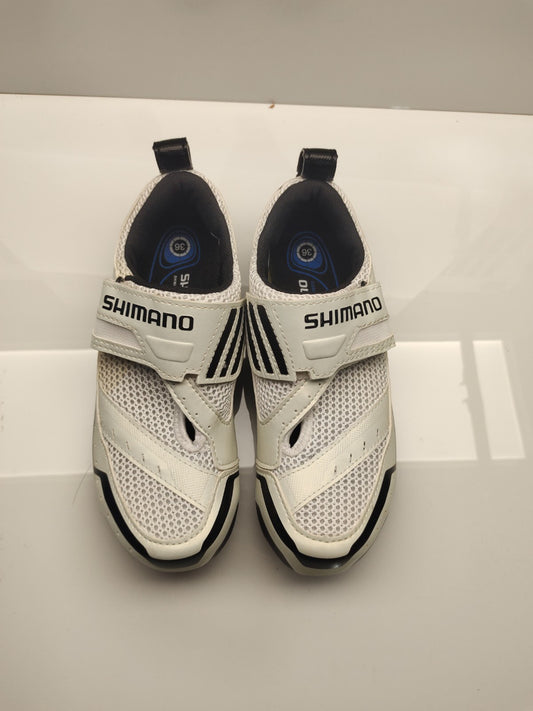 Shimano Cycling Shoes White Road Bike SH-TR32 Triathlon Bicycle SH56 Size 36 EU