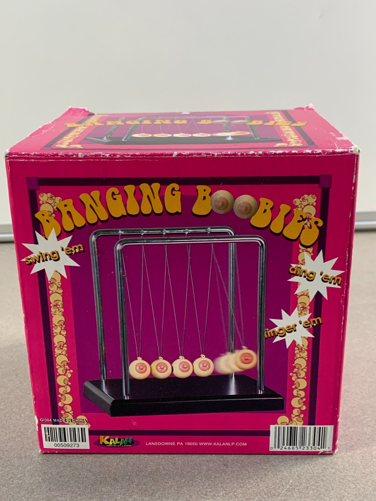 Banging BOOBIES Mini Swinger Click-Clack Balls Desk Toy, Original Packaging