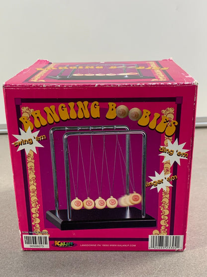 Banging BOOBIES Mini Swinger Click-Clack Balls Desk Toy, Original Packaging