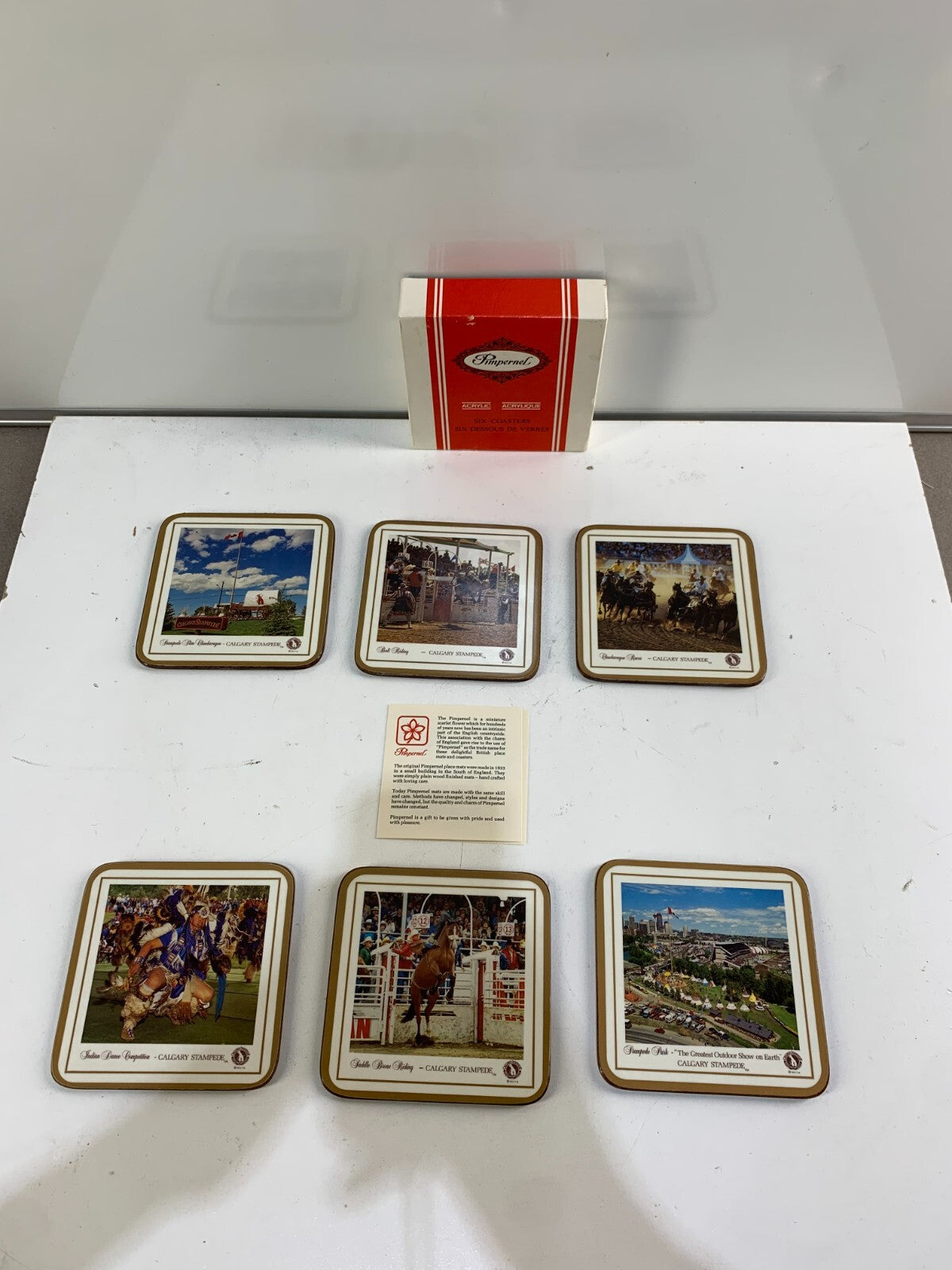 Vintage Pimpernel ACRYLIC Six Coasters