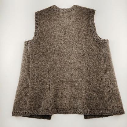 Out of the Wool Vintage Grey Sweater Vest with Unique Clasp