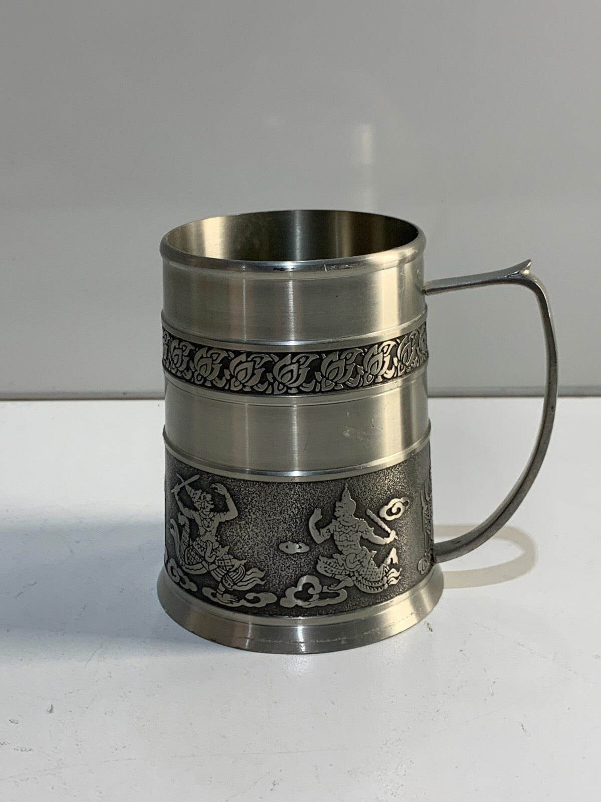 Vintage Embossed Pewter Mug by ERAWAN PEWTER (Thailand)