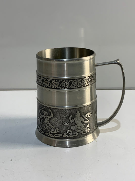 Vintage Embossed Pewter Mug by ERAWAN PEWTER (Thailand)