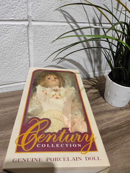 Century COLLECTION GENUINE PORCELAIN DOLL Hand Crafted- Beige