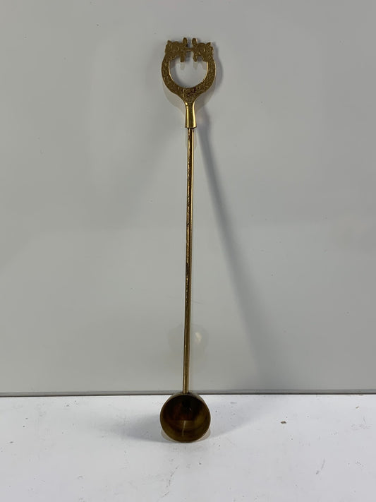 Vintage Brass Candle Snuffer Solid Engraved Design Handle Ornate