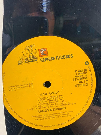 Randy Newman – Sail Away - LP Vinyl K 44185 UK 1972 Reprise Records
