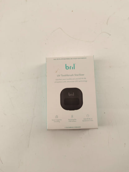 Bril UV-C Toothbrush Sanitizer Portable Sterilizer Cover Holder and Case (Black)