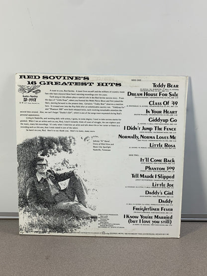 1977 RED SOVINE Greatest Hits LP Gusto-Starday SD-991X Shrink Country