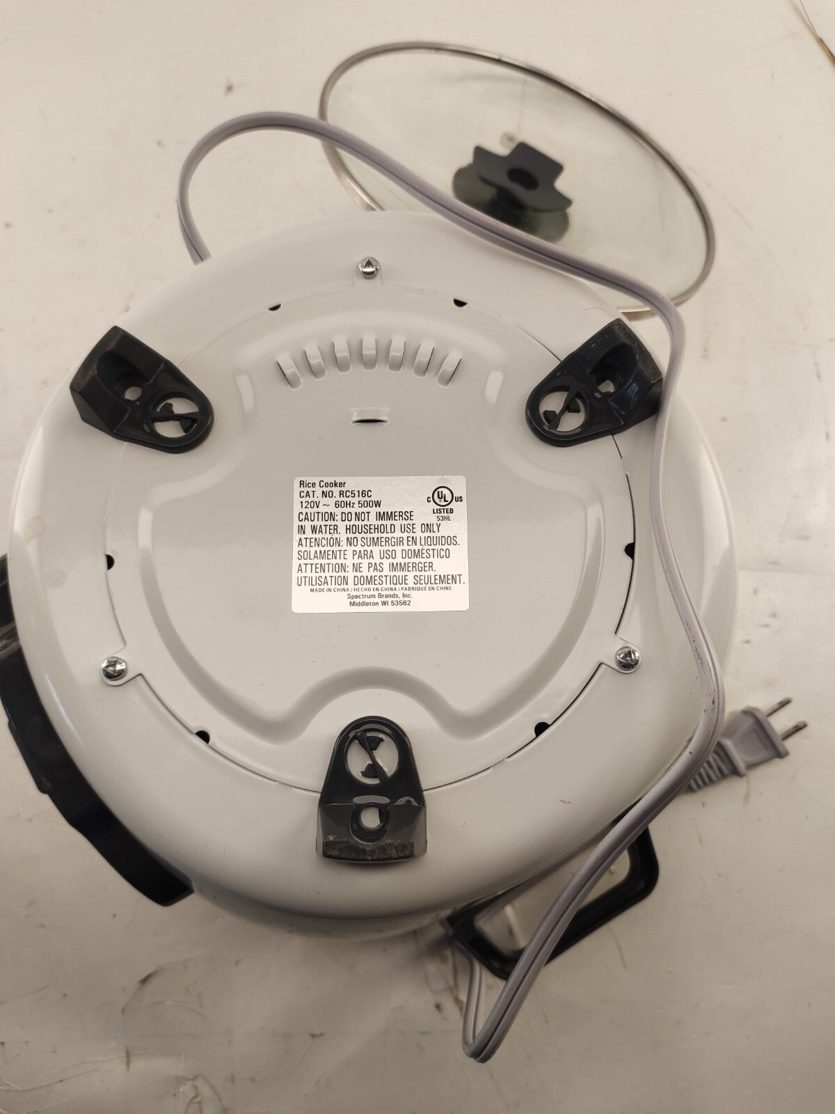 Black & Decker Rice Cooker BASE UNIT ONLY! OEM White 14 Cup Steamer