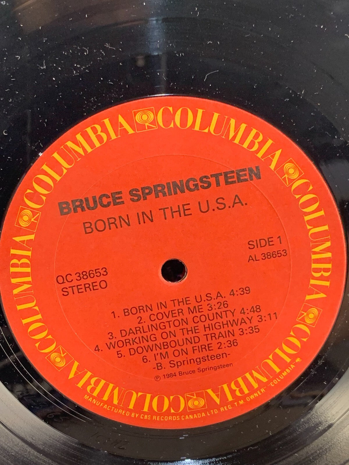 Bruce Springsteen – Born In The U.S.A. - LP Vinyl Record 1984 QC 38653