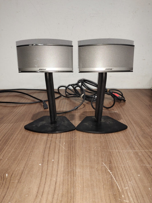 Genuine Bose Companion 5 Multimedia Computer Speakers w/ Stands Left Right 4 Pin