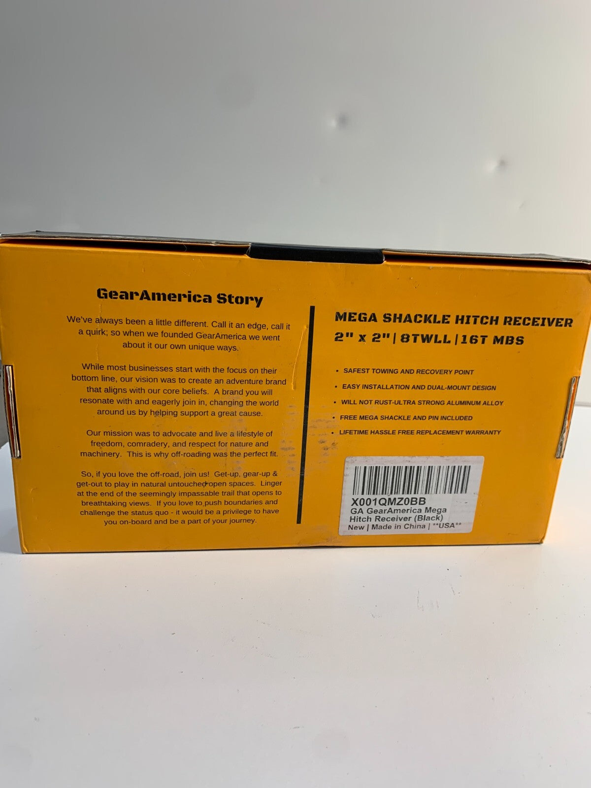 GearAmerica MEGA SHACKLE HITCH RECEIVER 2" X 2" 8 TON WLL | 16 ΤΟΝ MBS